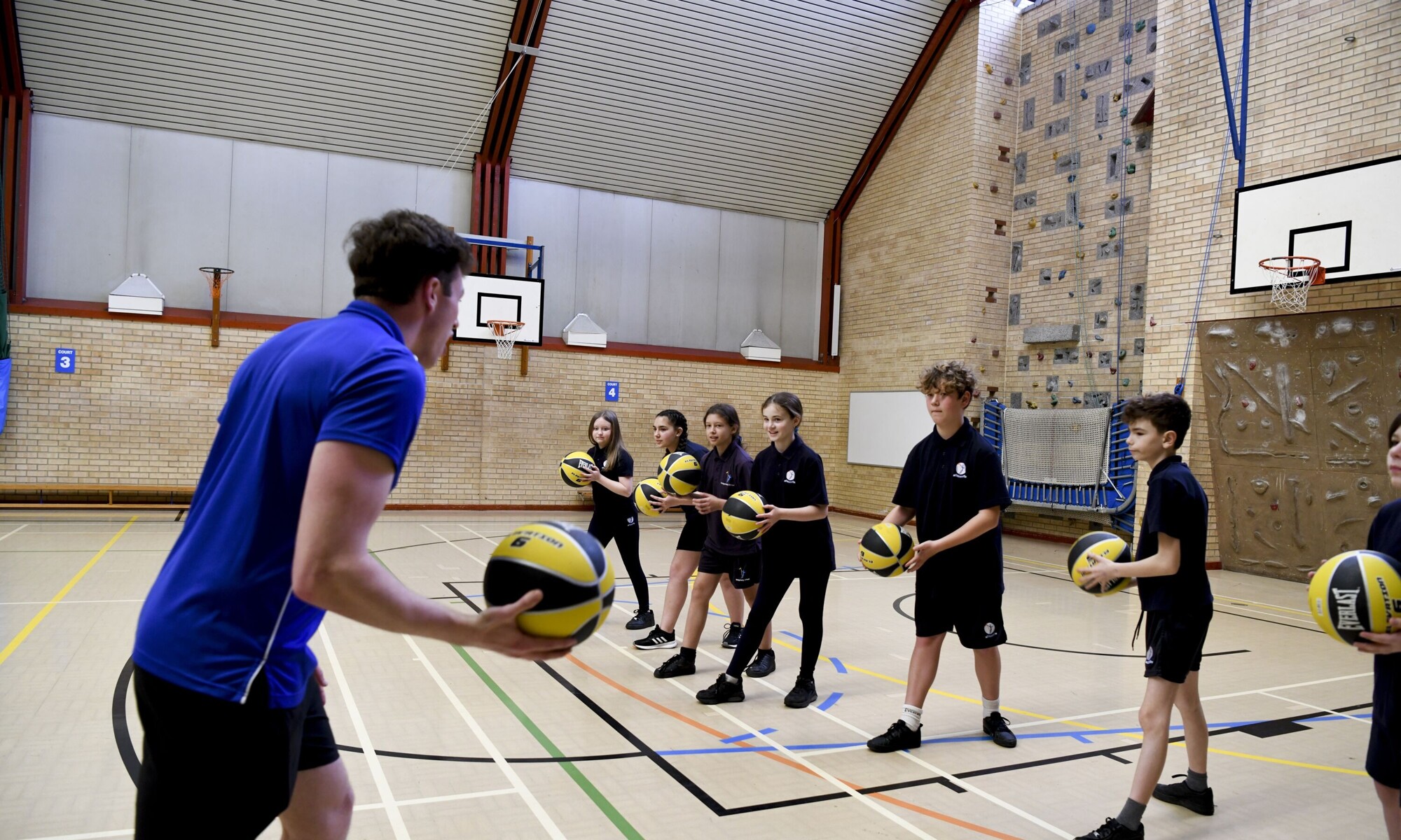Bridgemary school pupils in a PE lesson
