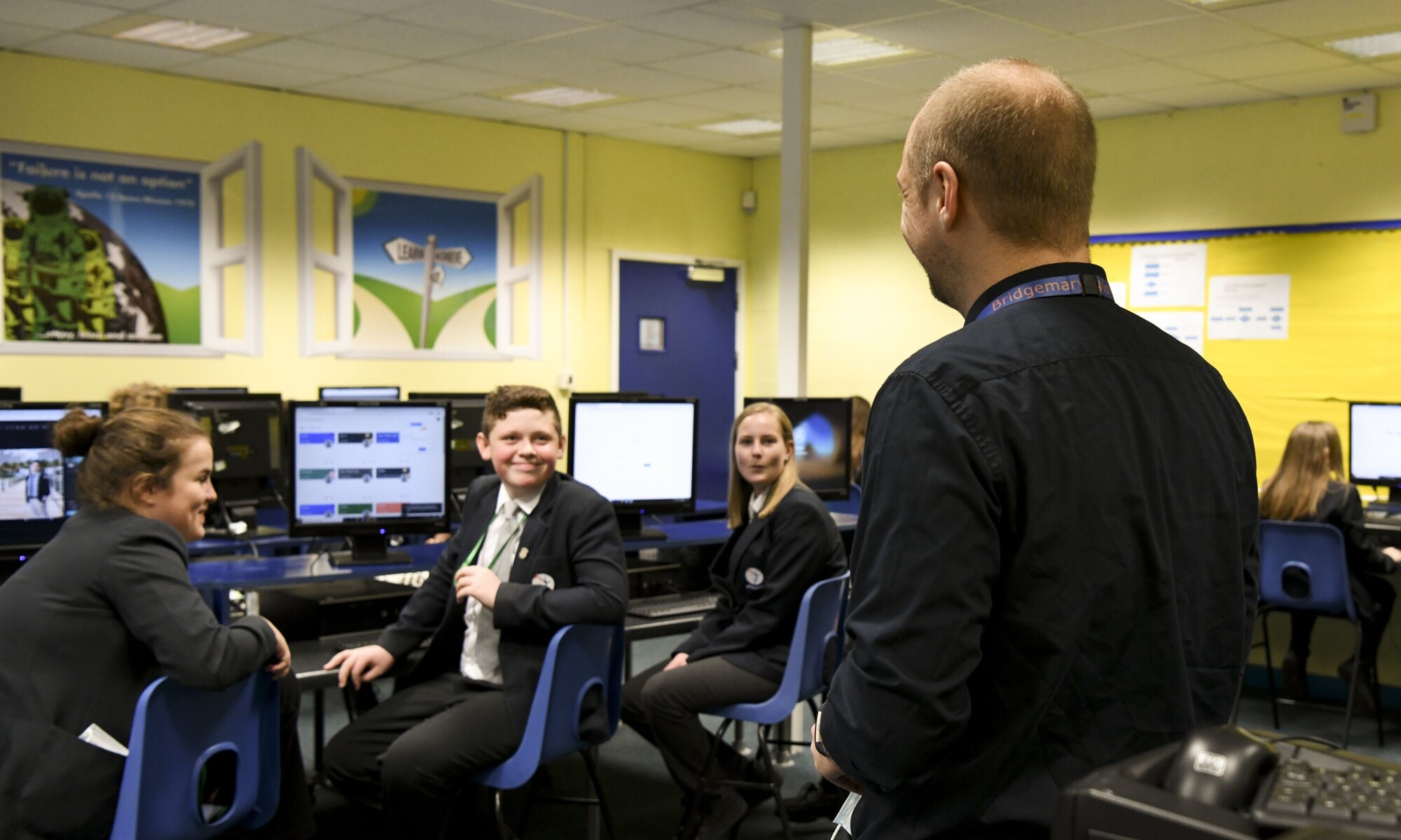 Bridgemary school pupils in an IT lesson